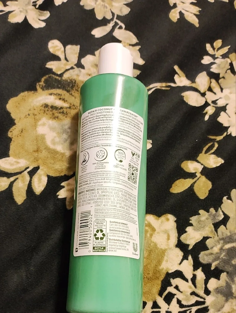 Dove REAL Repair Silicone-Free Conditioner — Green & White